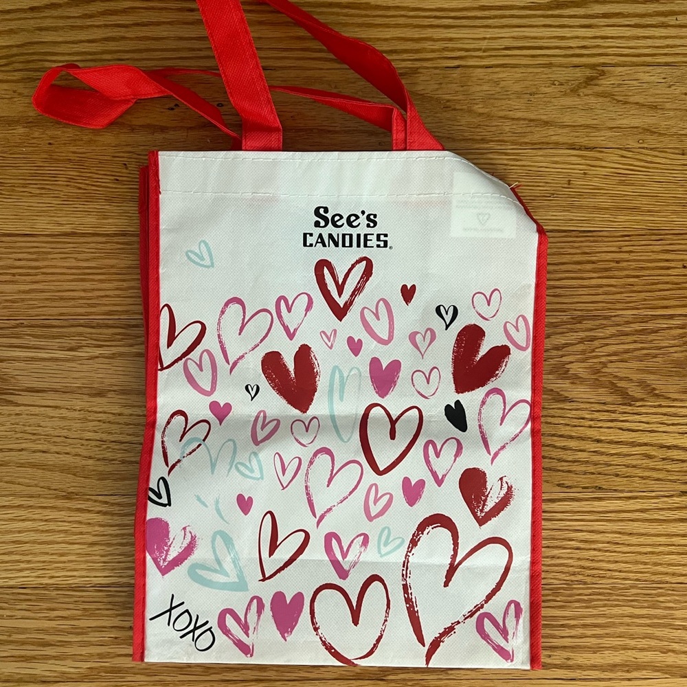 See’s Candies Reusable Heart Tote Bag